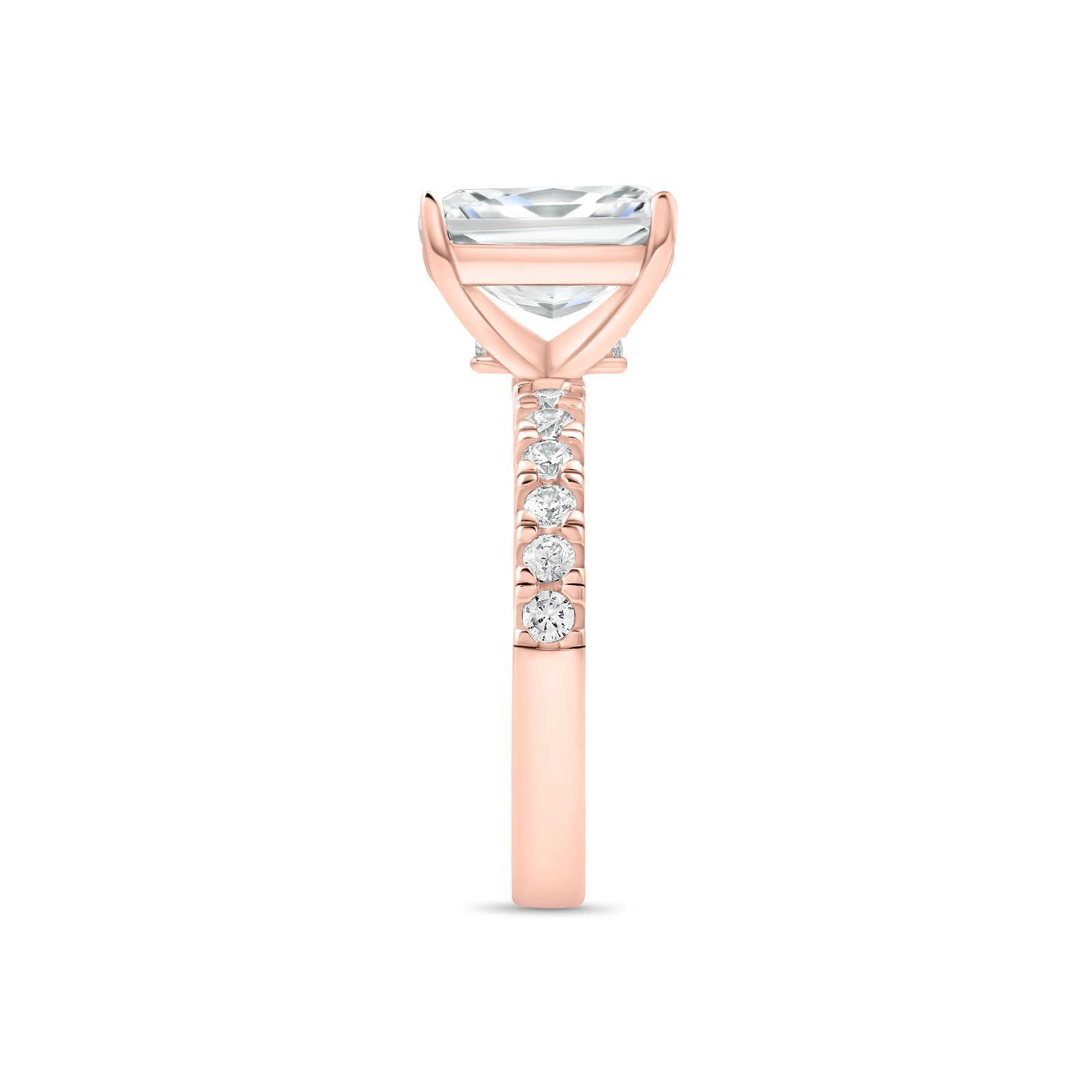 Stunning 3.75 CT Radiant Moissanite Engagement Ring with Pave Design 3
