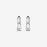 Round Cut Cubic Zirconia in 925 Sterling Silver Earrings 2