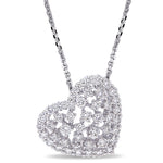 Round Cut Cubic Zirconia in 925 Sterling Silver Necklace 1