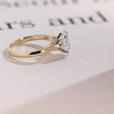 Stunning 1.0 - 2.0 CT Marquise Moissanite Engagement Ring Solitaire Style 9