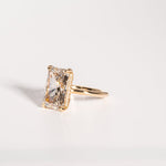 Classic 4.01 CT Radiant Moissanite Engagement Ring with Hidden Halo Design 8