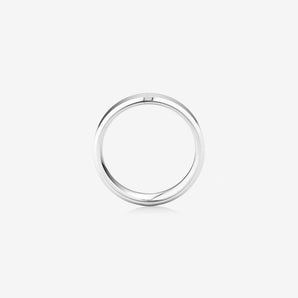 Flat Bevelled Men's Wedding Band in Solid Gold