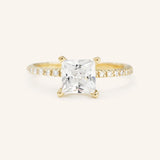 Stunning 1 CT Cushion Moissanite Engagement Ring With Pave Design 1