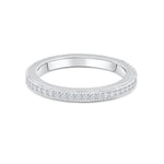 Stunning 0.3 TCW  Round Moissanite Stones Miligrain Channel Wedding Band 1