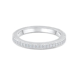 Stunning 0.3 TCW  Round Moissanite Stones Miligrain Channel Wedding Band 1