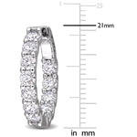 Round Cut Cubic Zirconia in 925 Sterling Silver Earrings 2