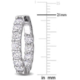 Round Cut Cubic Zirconia in 925 Sterling Silver Earrings 2