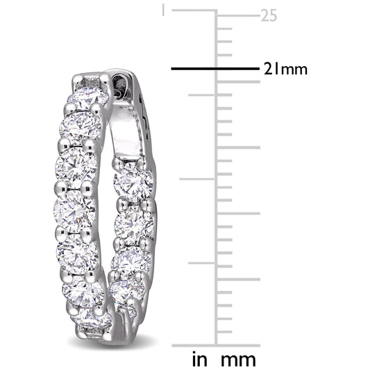 Round Cut Cubic Zirconia in 925 Sterling Silver Earrings 2