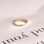 Stunning 0.3 TCW Round Moissanite Stones Half Eternity Wedding Band 3