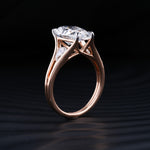 Stunning 4.0 CT Pear Moissanite Engagement Ring with Three Stone Design 4