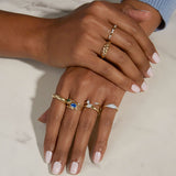 Stunning 0.05 TCW Round Moissanite Stones Linked Stones Wedding Bands 3