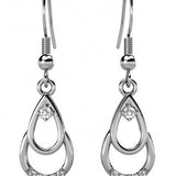Round Cut Cubic Zirconia in 925 Sterling Silver Earrings 4