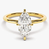 Stunning 1.5 CT Marquise Moissanite Engagement Ring with Solitaire Design 1