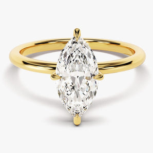 Stunning 1.5 CT Marquise Moissanite Engagement Ring with Solitaire Design