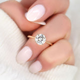 Stunning 2.0 CT Round Moissanite Engagement Ring with Solitaire Design 8