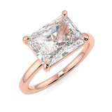 Stunning 2.45 CT East West Radiant Moissanite Engagement Ring with Solitaire Design 8