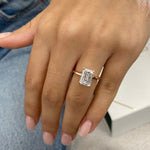 Stunning 3.0 CT Emerald Moissanite Engagement Ring with Solitaire Design 6