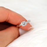 Stunning 1 CT Cushion Moissanite Engagement Ring With Solitaire Design 8