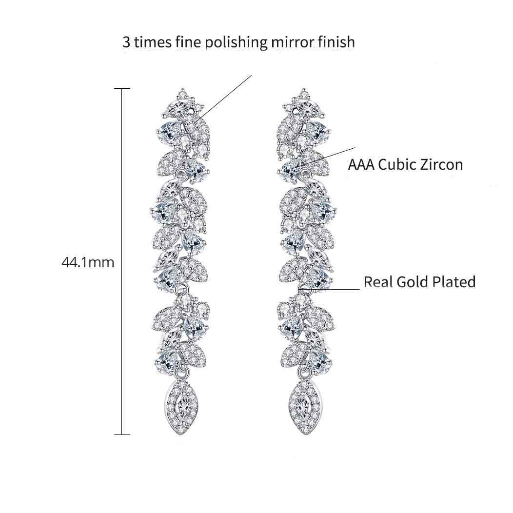 Round Cut Cubic Zirconia in 925 Sterling Silver Earrings 6