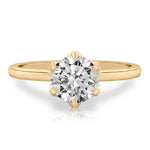 Stunning 1.0- 2.0 CT Round Moissanite Engagement Ring with Tulip Design 1