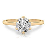 Stunning 1.0- 2.0 CT Round Moissanite Engagement Ring with Tulip Design 1