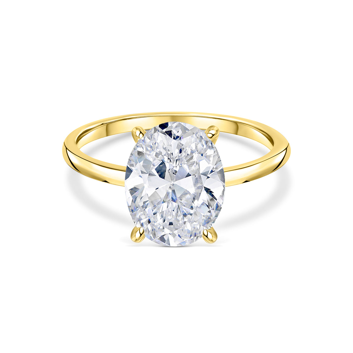 Stunning 3.0 CT Oval Moissanite Engagement Ring Hidden Halo Design 1