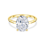Stunning 3.0 CT Oval Moissanite Engagement Ring Hidden Halo Design 1