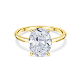 Stunning 3.0 CT Oval Moissanite Engagement Ring Hidden Halo Design 1