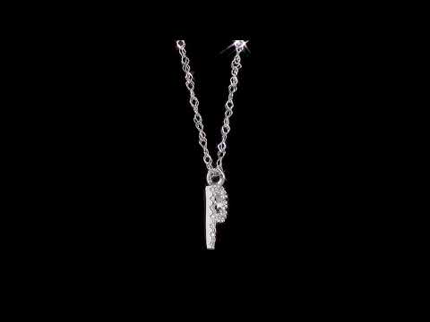 Round Cut Cubic Zirconia in 925 Sterling Silver Necklace 19