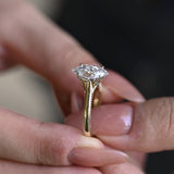 Stunning 1.0 - 2.0 CT Marquise Moissanite Engagement Ring Solitaire Style 2