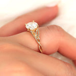 Stunning 2.0 CT Round Moissanite Engagement Ring with Solitaire Design 7