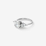Stunning 2.25 TCW Oval & Kite Moissanite Engagement Ring with Three Stone Design 4
