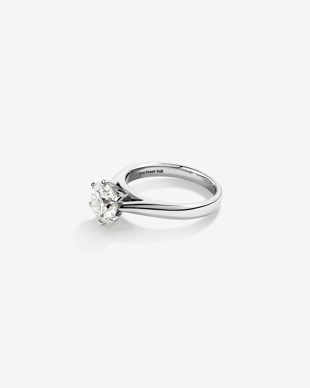 Stunning 2.0 CT Round Moissanite in Solitaire Engagement Ring 4