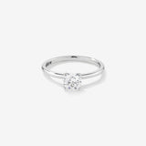 Stunning 0.7 CT Round Moissanite Solitaire Design Engagement Ring 1