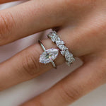 Marquise Cut Solitaire Style Cubic Zirconia in 925 Sterling Silver Ring 6