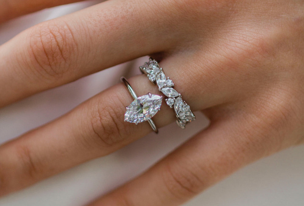 Marquise Cut Solitaire Style Cubic Zirconia in 925 Sterling Silver Ring 6