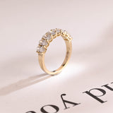 Stunning 0.3 TCW Oval Moissanite Stones Half Eternity Wedding Band 5