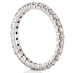Stunning 1.0 CT Round Moissanite Stones Full Eternity Wedding Bands 4