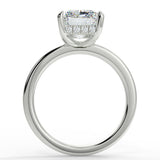 Stunning 2.45 CT Radiant Moissanite Engagement Ring with Hidden Halo Design 6