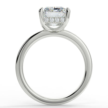 Stunning 2.45 CT Radiant Moissanite Engagement Ring with Hidden Halo Design 6