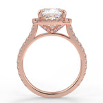 Stunning 2.40 CT Cushion Moissanite Engagement Ring with Halo & Pave Design 9