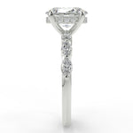 Stunning 2.11 CT Oval Moissanite Engagement Ring with Hidden Halo Halo & Pave Design 7
