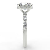 Stunning 2.11 CT Oval Moissanite Engagement Ring with Hidden Halo Halo & Pave Design 7