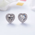 Round Cut Cubic Zirconia in 925 Sterling Silver Earrings 2