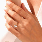 Stunning 1.0-2.0 CT Marquise Moissanite Engagement Ring with Pave Design 7