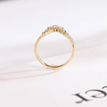 Stunning 0.2 TCW Marquise & Round Moissanite Stones Curved Wedding Bands 8