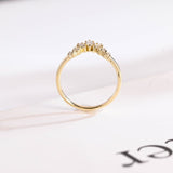 Stunning 0.2 TCW Marquise & Round Moissanite Stones Curved Wedding Bands 8