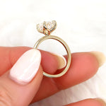 Stunning 2.5 CT Oval Moissanite Engagement Ring with Solitaire Design 7
