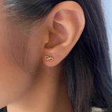 0.30 TCW Round Cut Moissanite Infinity Stud Earrings in Gold 6