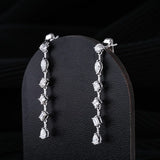 2.0 TCW Multi Shape Moissanite Drop Earrings in Gold 2